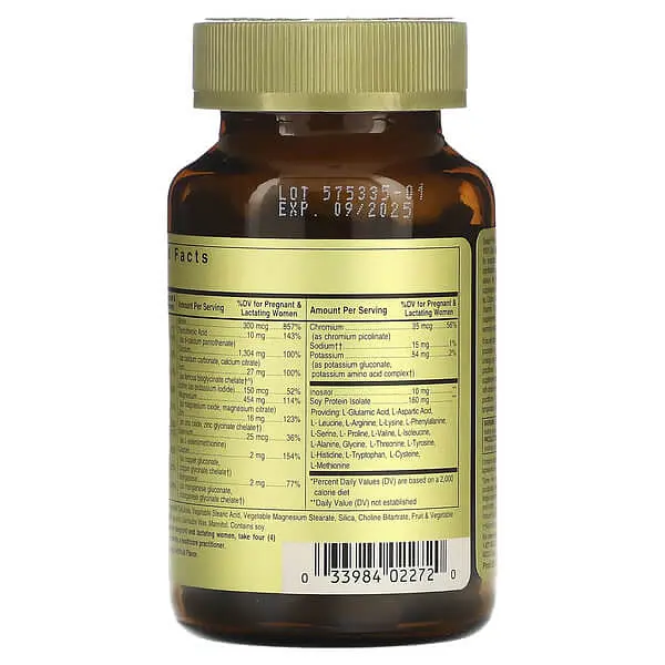 Вітаміни для вагітних Prenatal Nutrients 120 таблеток Solgar vit0006249 - фото 4