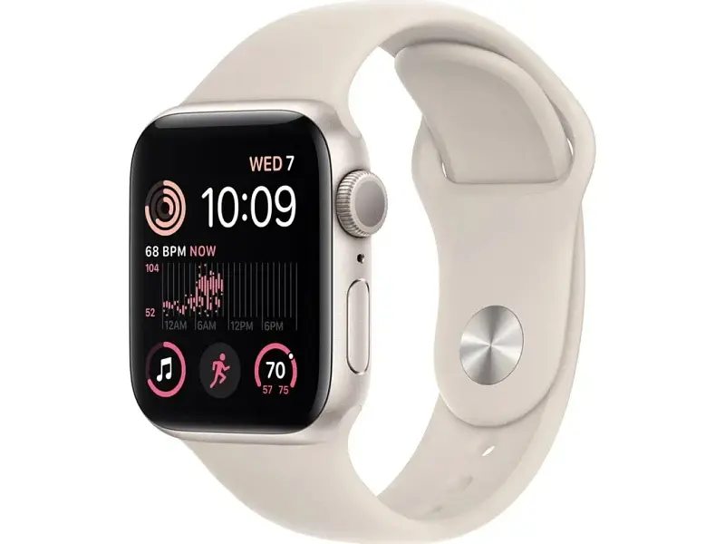 Смарт-годинник Apple Watch SE 2 GPS 44mm Starlight Aluminum Case w. Starlight Sport Band - S/M (MNTD3)