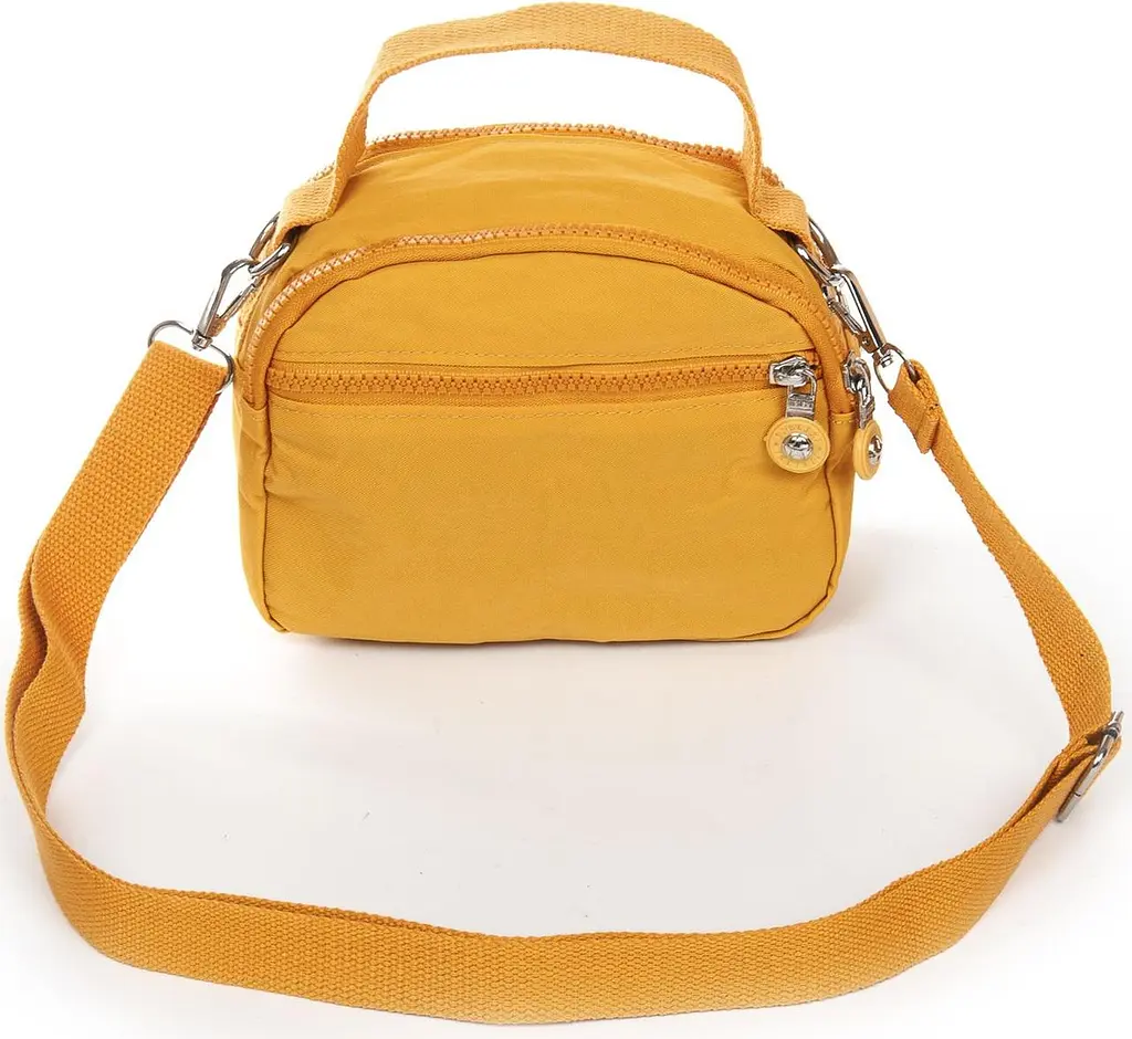 Сумка жіноча кроссбоді Jielshi поліамід 19×15×10 см Жовта - фото 2