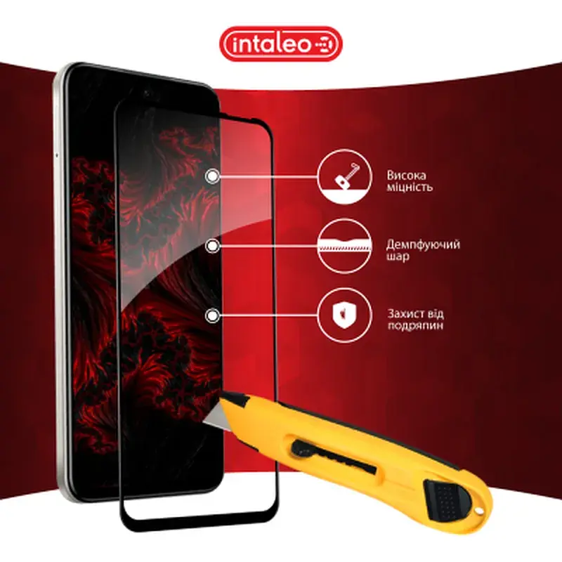 Скло захисне Intaleo Full Glue Infinix Hot 50i Black (1283126607332) - фото 5