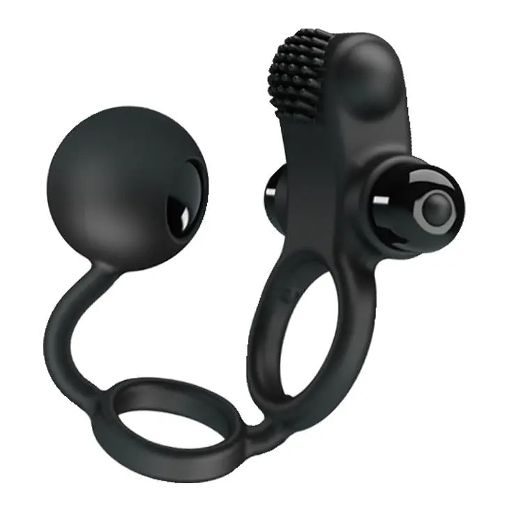 Ерекційне кільце Pretty Love Vibro Penis Sleeve IV 20.3 см чорний - фото 4