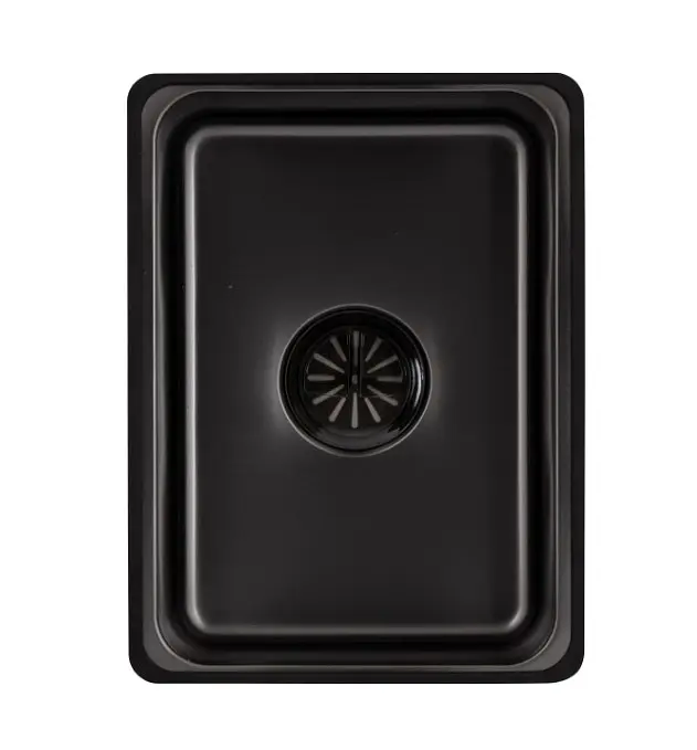 Мийка для кухні інтегрована Lidz Handmade H6845B Brushed Black PVD 3,0/1,0 мм LDH6845BRUBLM49456 - фото 7