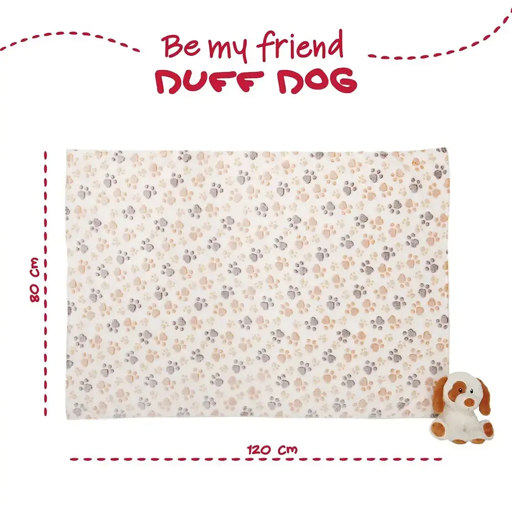 Плед Perletti Toys Duff Dog з м'якою іграшкою 120x80 см білий/коричневий (P13067) - фото 5