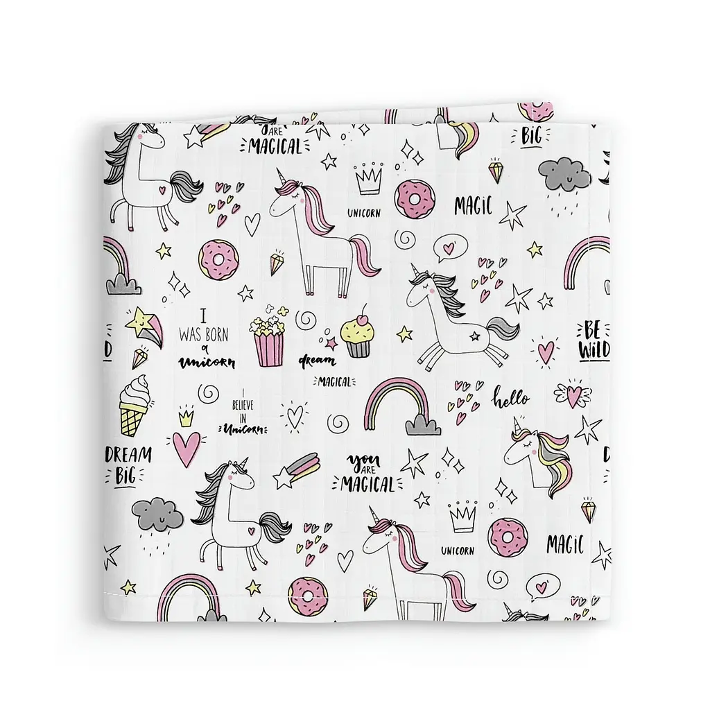 Муслінові пелюшки 75x75 UNICORN SWEET COSAS (4822052434574)