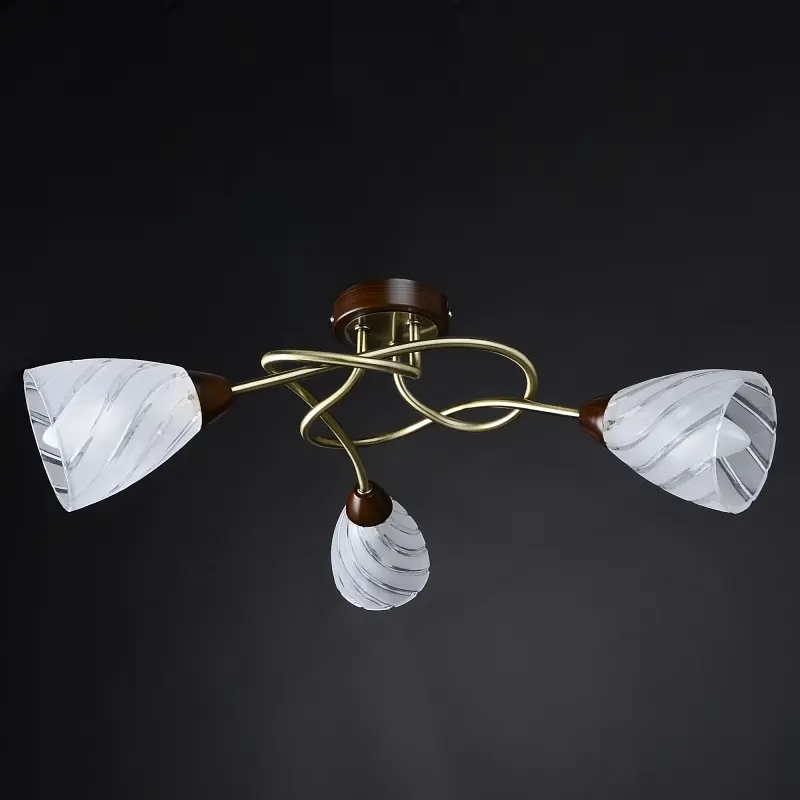 Люстра потолочная Brille классическая E14 40W G (LK-287C/3) - фото 9