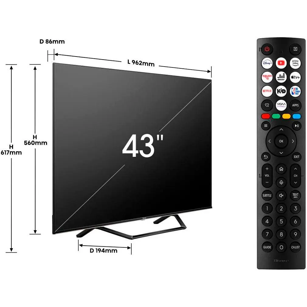 Телевізор Hisense 43A7NQ 43` QLED Ultra HD 4K (20013286) UA [132985] - фото 13