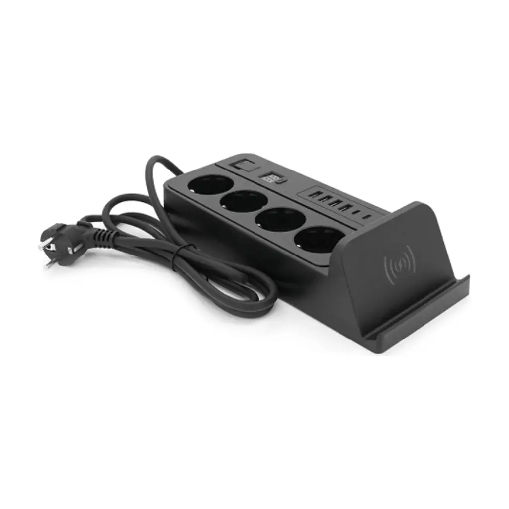 Мережевий фільтр живлення Voltronic G12H, 4 роз, 4USB 3,2А, 2 Type-C, 2м Black (YT-G12H) - фото 4