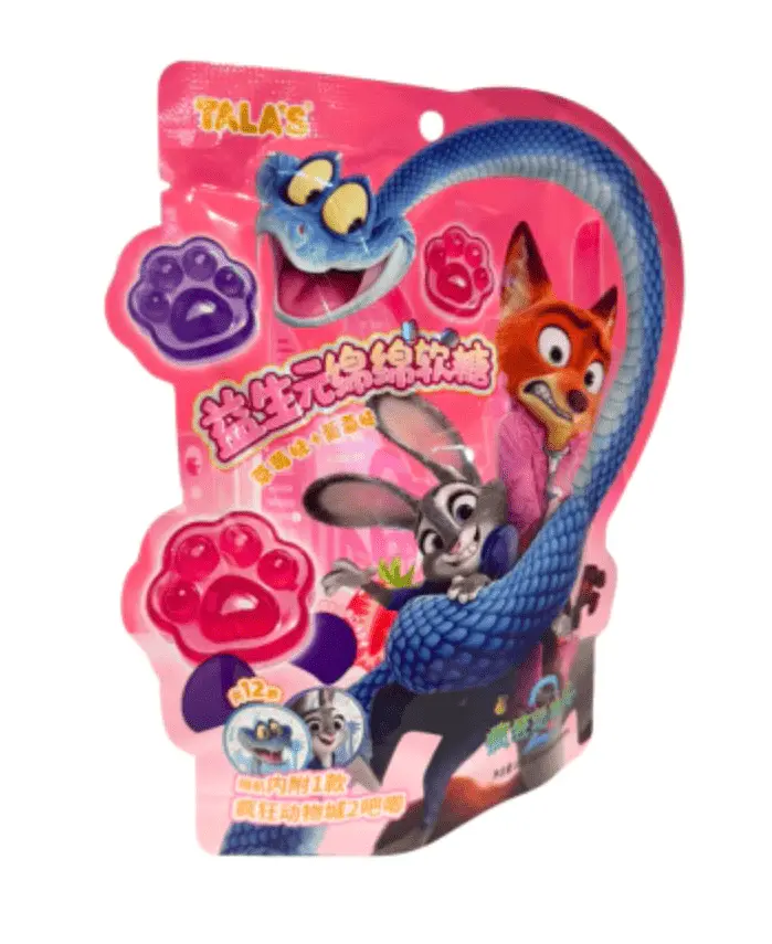Жувальні цукерки TALA'S Disney Zootopia Strawberry and Grape Flavor 80г - фото 5