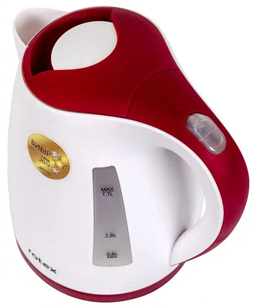 Електрочайник Rotex RKT67-G 1.7 л білий з червоним - фото 2