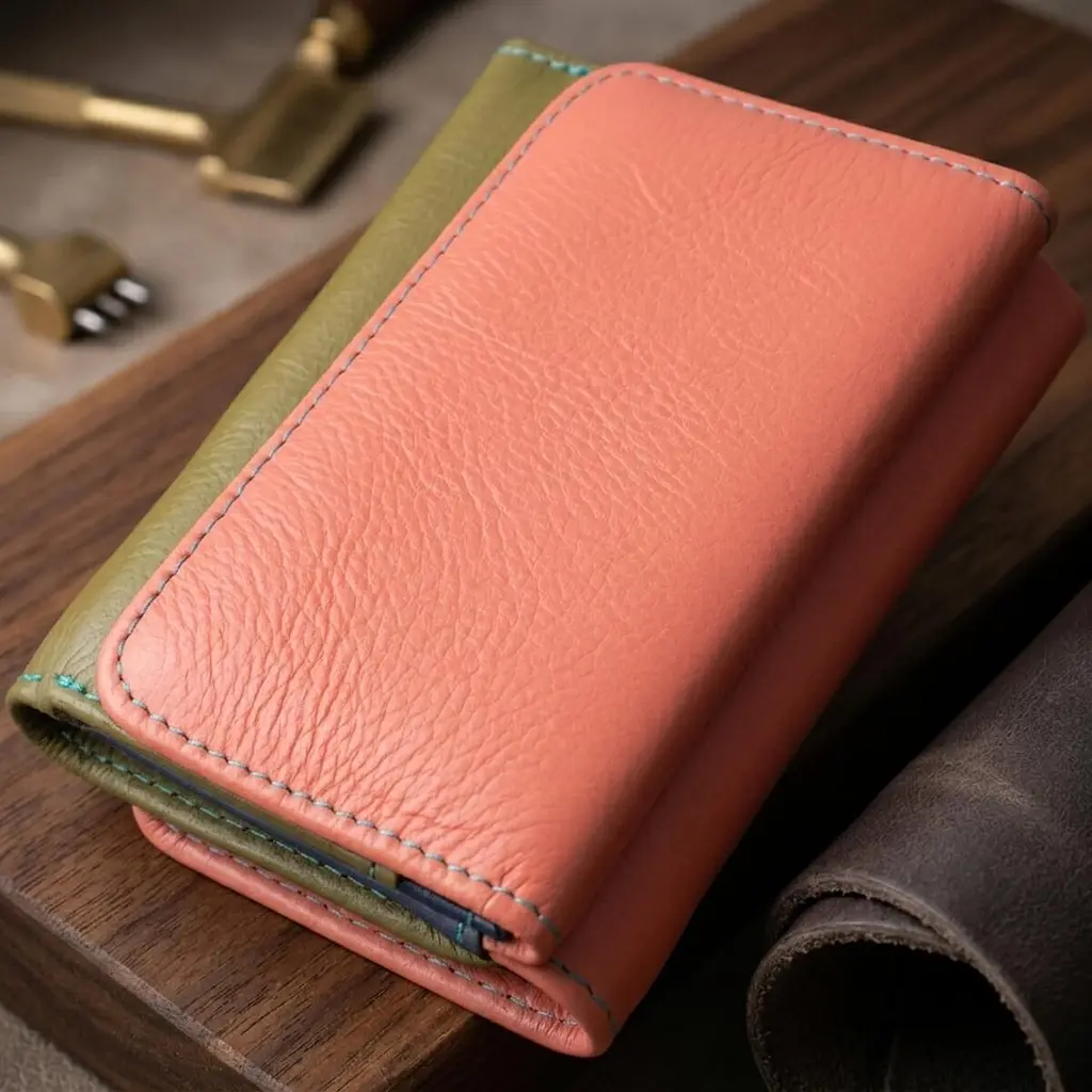 Гаманець для стильних дівчат із натуральної шкіри ST Leather 22494 різнокольоровий - фото 4
