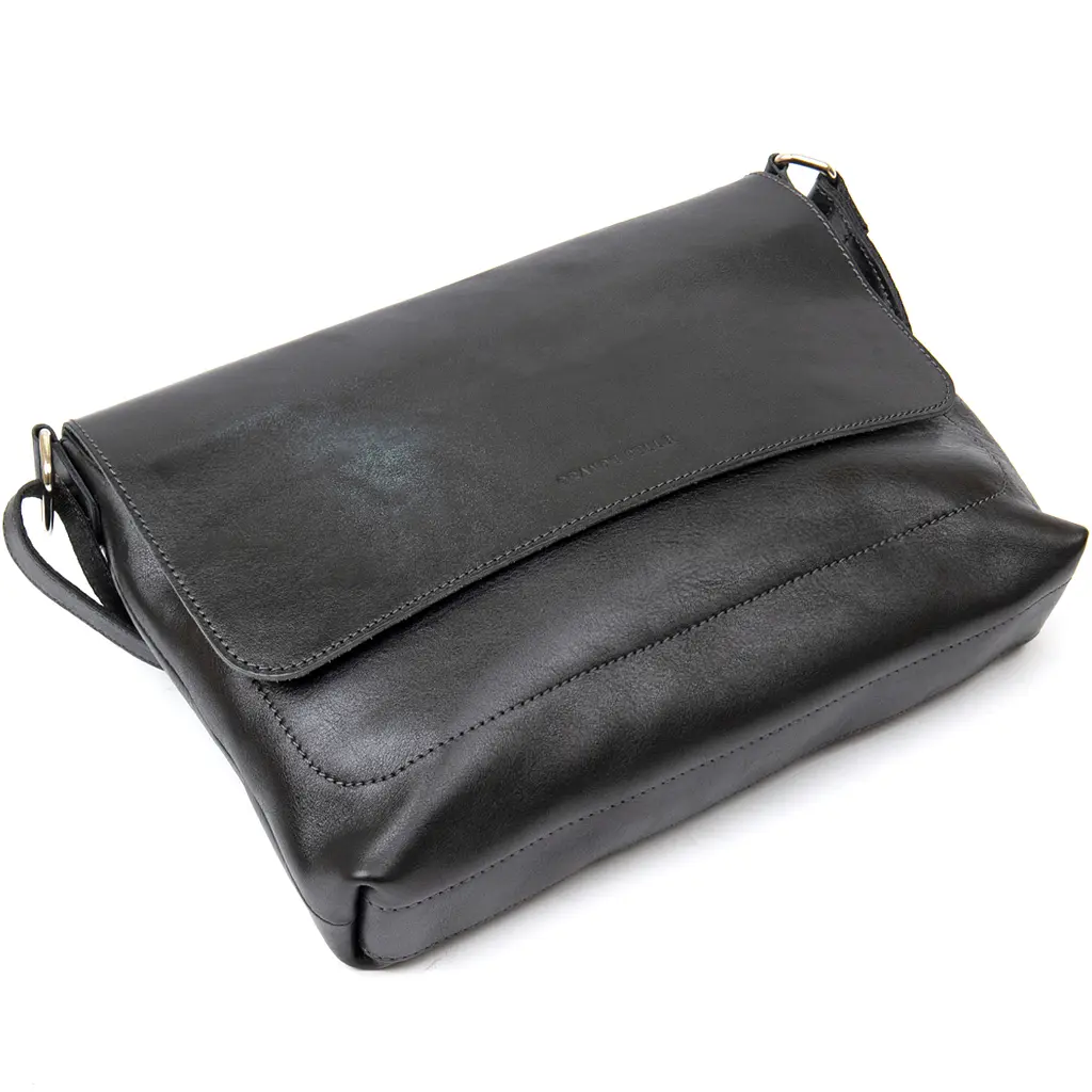 Кожаная мужская сумка GRANDE PELLE 30х23х6 см sum0015572 - фото 3