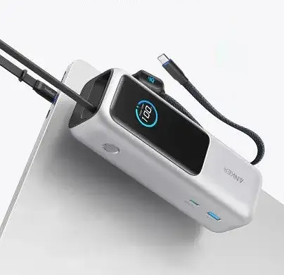 Портативний акумулятор Anker 25000mAh 165W PD Built-In Double USB-C Cables A1695H41 - фото 4