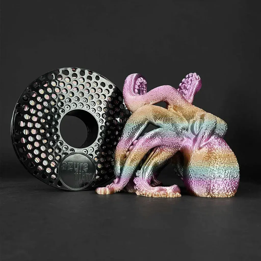 Пластик для 3D-принтера AzureFilm PLA SILK 1,75mm 1kg Rainbow Tropicana (FL171-2463) - фото 3