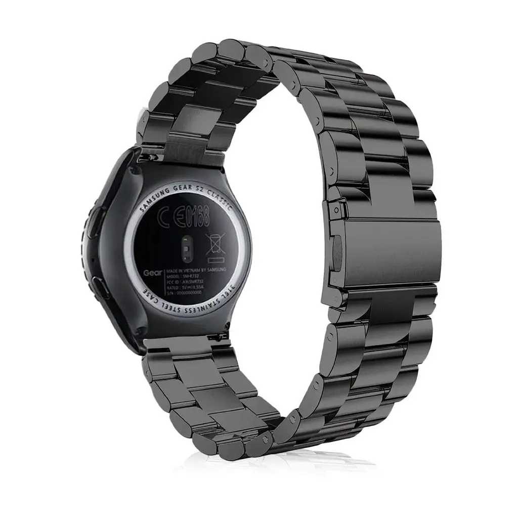 Металлический ремешок Primo для часов Samsung Gear S2 Classic SM-R732/R735 Black - фото 2