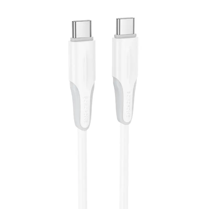 Дата кабель Borofone BX119 New Type-C to Type-C 60W (1m) White