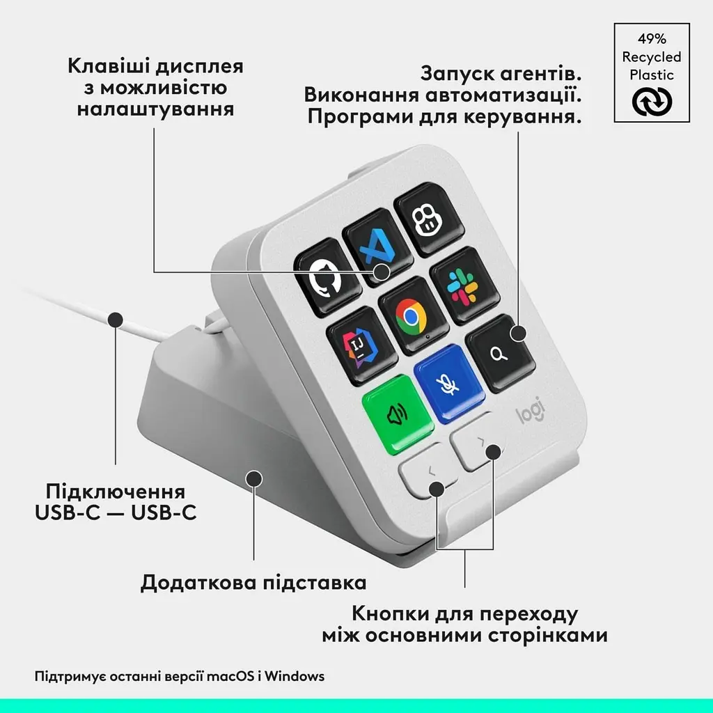 Контролер LOGITECH MX Keypad Pale Grey - фото 11