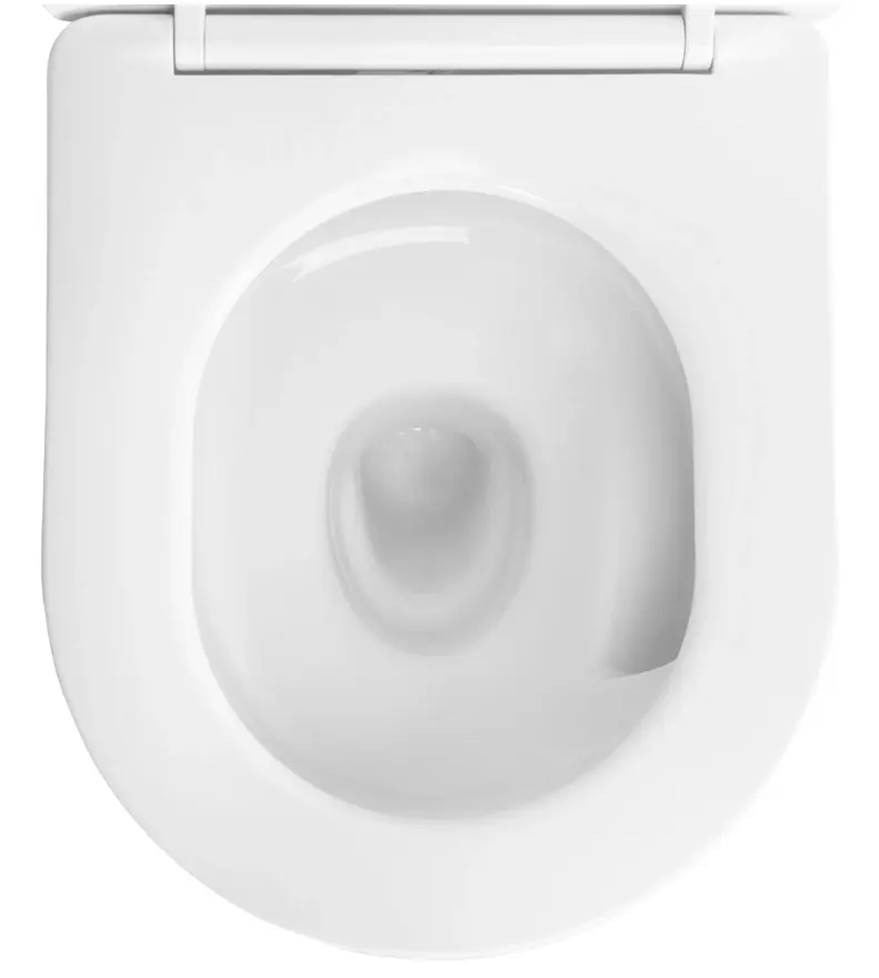 Підвісний унітаз Rea Carlo Mini Tornado NF безободковий 49x36,5 см gold із кришкою white REA-C6808 - фото 5