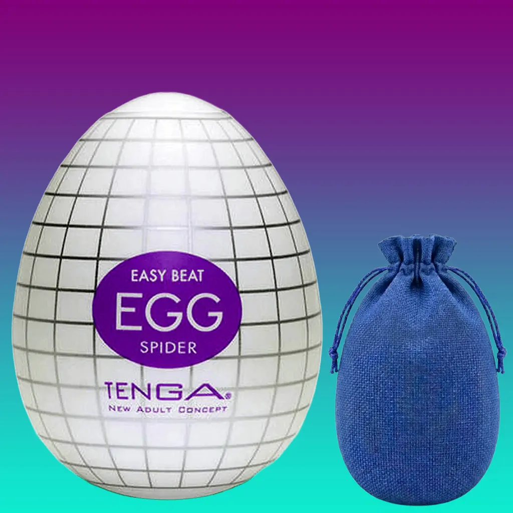 Чоловічий багаторазовий мастурбатор Tenga EGG Wavy яйце + мішечок для зберігання - фото 2