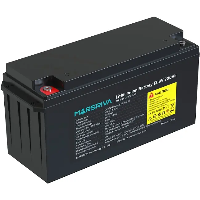 Акумуляторна батарея Marsriva LiFePO4, 12.8V/200Ah (MR-LBP12-200-LAR), 2.56kWh - фото 4