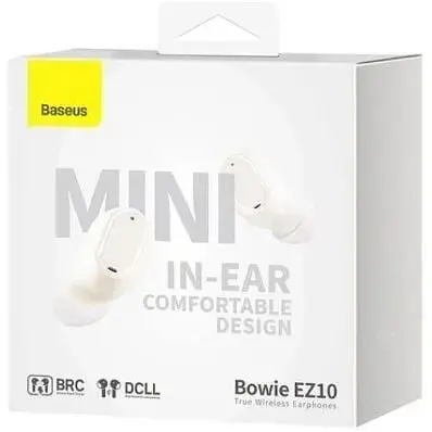 Наушники беспроводные TWS Baseus Bowie EZ10 белые (A00054300226-Z1) - фото 2