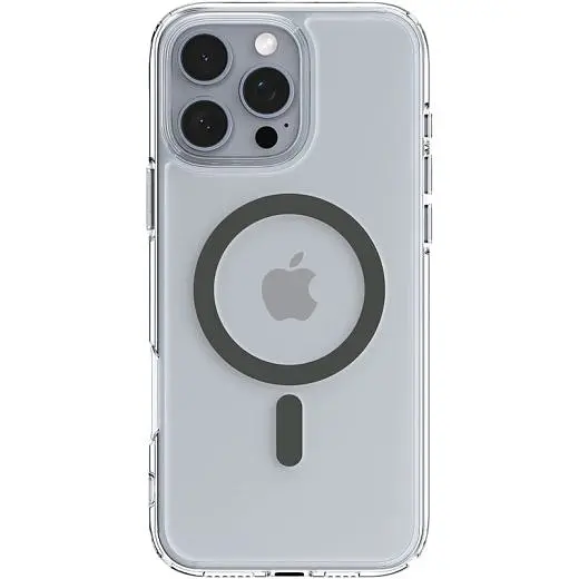 Прозрачный чехол Spigen Ultra Hybrid MagSafe Graphite для iPhone 16 Pro (ACS08130) - фото 6