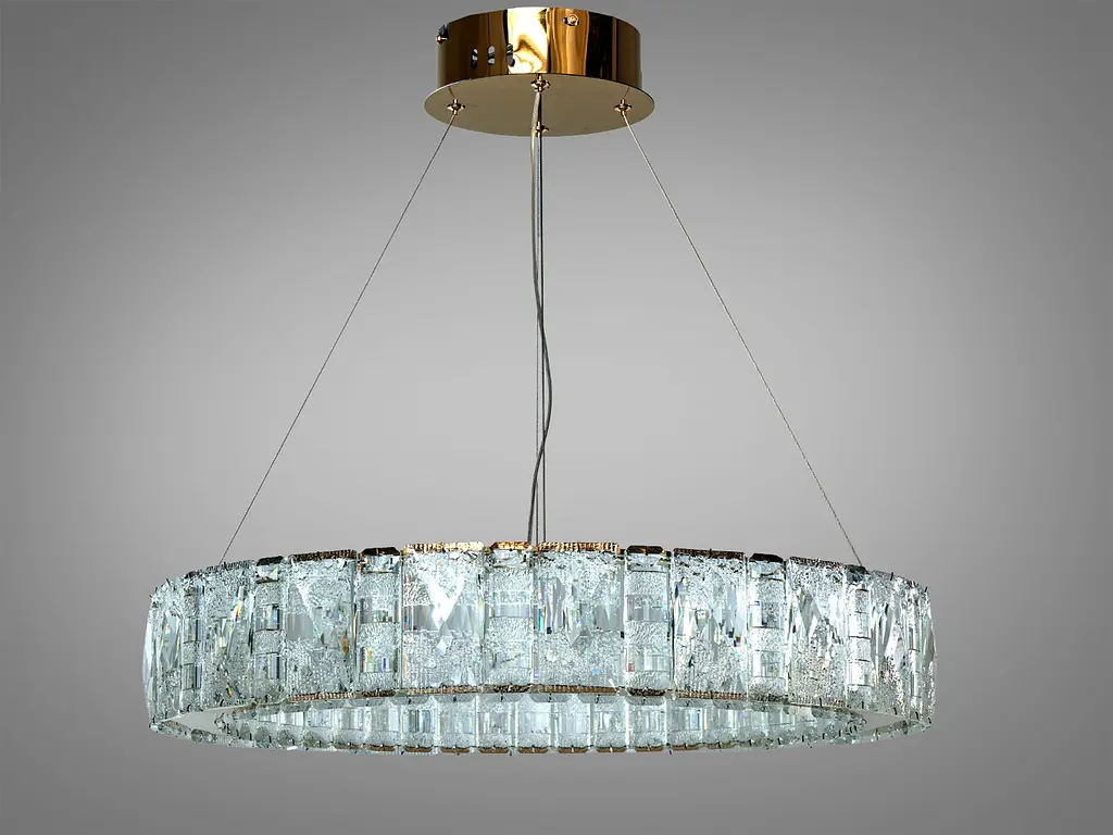 Підвісна люстра Diasha 585/600G золото кришталь 68 Вт LED - фото 5