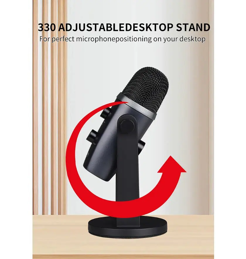 Професійний студійний конденсаторний мікрофон Jmary MCPW10 USB Black - фото 10