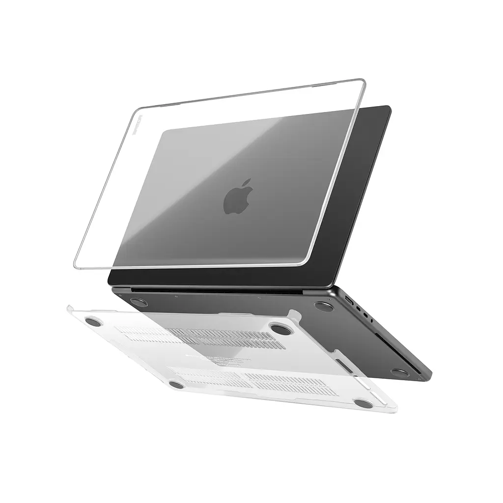 Чохол-накладка для MacBook Pro 14 M5-M1/M5 Pro-M2 Pro/M5 Max-M2 Max, прозорий, Crystal, полікарбонат (PC), захисний, прозорий, захист від подряпин і пошкоджень, вентиляція, доступ до портів, протиковзкі ніжки, для макбука, ArmorStandart (ARM79445) - фото 10