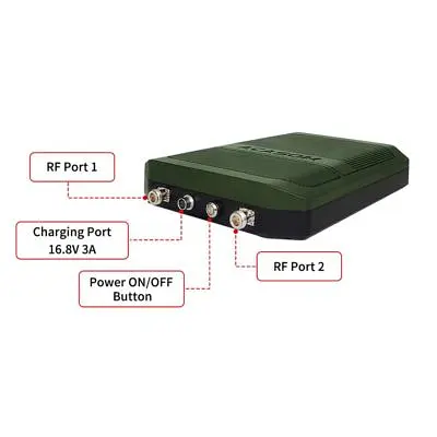 Підсилювач сигналу для дрона Acasom ROC-6 2.4G/5.2/5.8G (20Вт 5000 mAh/16.8V)+кріплення штативу (ROC-6 Green) - фото 4