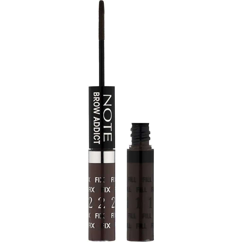 Тінт та гель для брів 2 в 1 Note Cosmetique Brow Addict Tint & Shaping Gel Grey Brown відтінок 4, 10 мл - фото 4