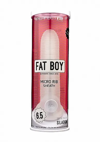 Насадка на пеніс Perfect Fit Fat Boy Micro Ribbed Sheath, 16,5 см (прозорий) - фото 2