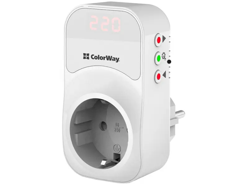 Реле напруги ColorWay DS1 White (CW-VR16-01D)