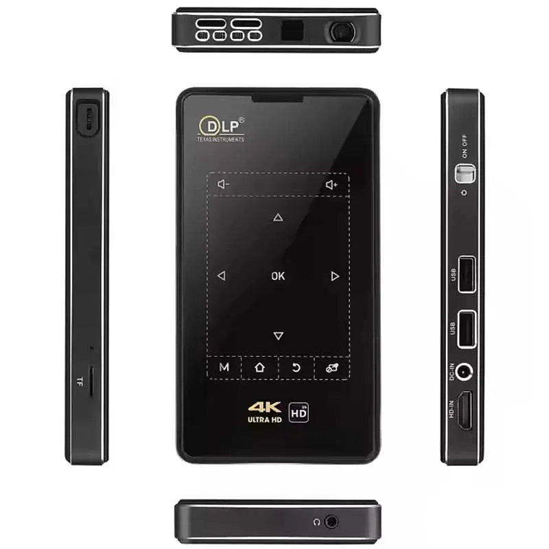 Проектор 4k Android K95-DLP з аккумулятором 4500 mAh Black - фото 3