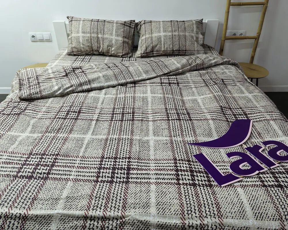 Постільна білизна LARA бязь d11309e євро - фото 5
