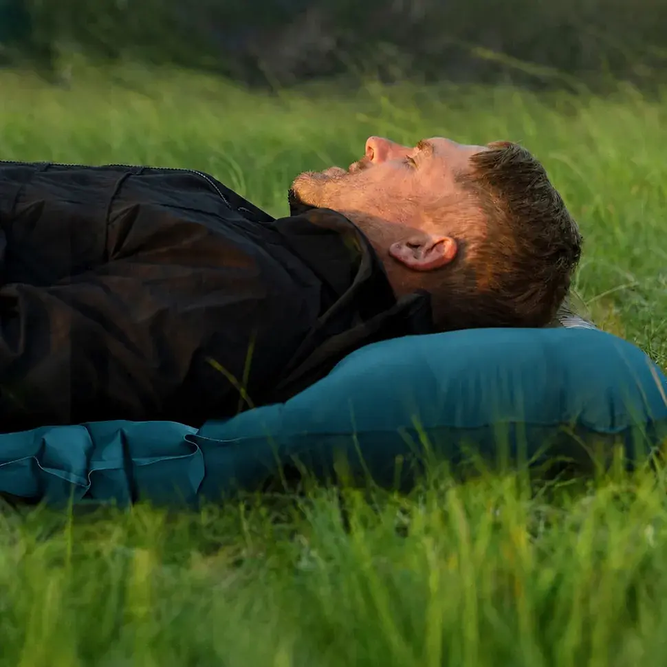 Матрац туристичний надувний одномісний Naturehike CNK2550WS019, 200x60x9.5 см, синій, прямокутний із мішком для надування - фото 2