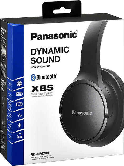 Беспроводные накладные наушники Panasonic RB-HF520BGEK (Черные) - фото 4