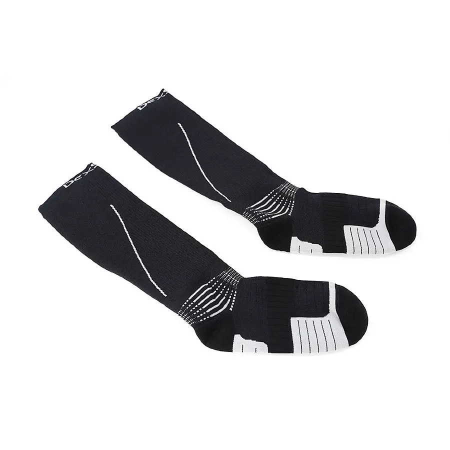 Высокие водонепроницаемые носки Dexshell Compression Mudder (Черные с серым) S - фото 2