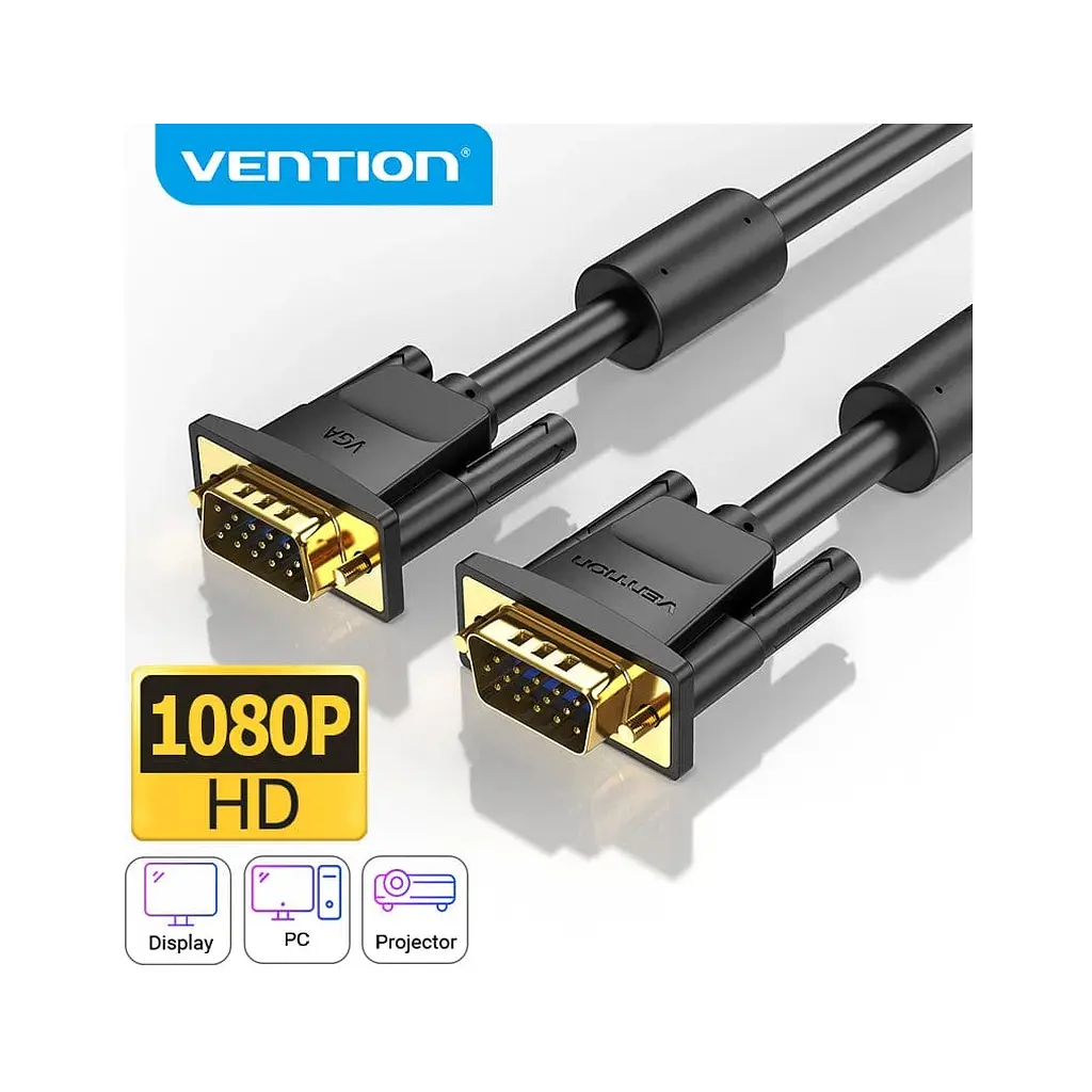 Кабель мультимедійний VGA M to VGA M 10.0m black Vention (DAEBL) - фото 5