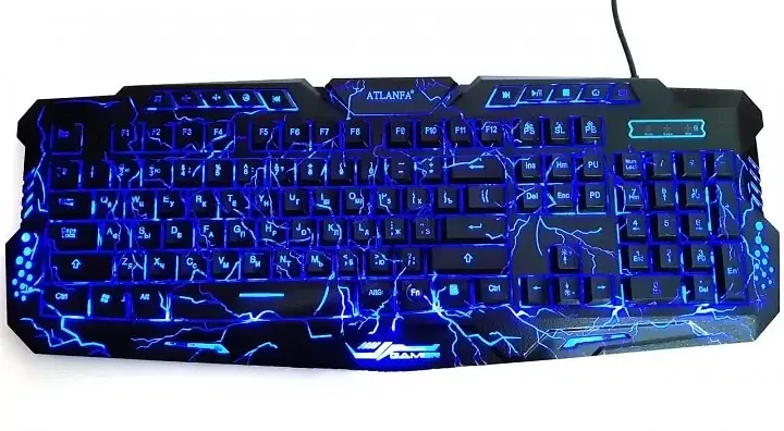 Игровая компьютерная клавиатура Atlanfa M200L с LED подсветкой - фото 3