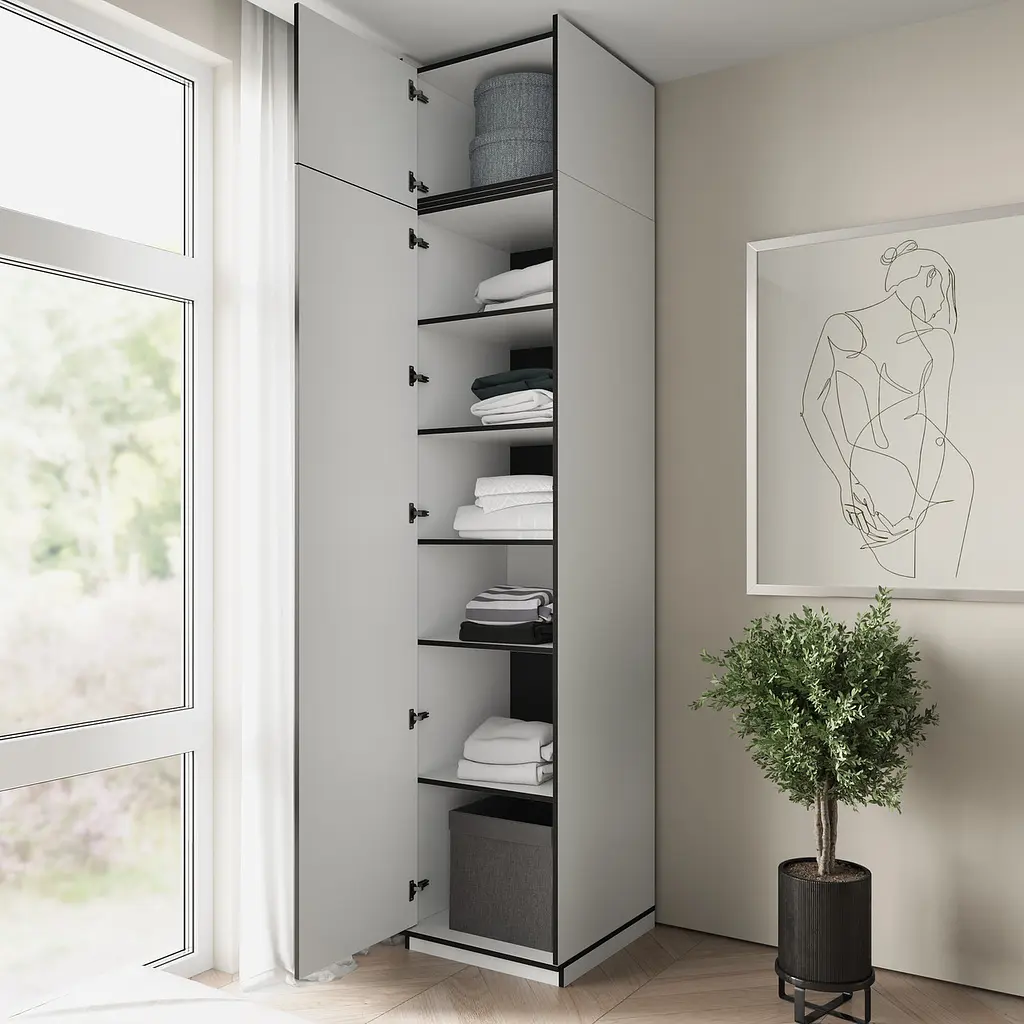 Пенал для дому Flamecame з полочками у прихожую FR-11 Венге - фото 4