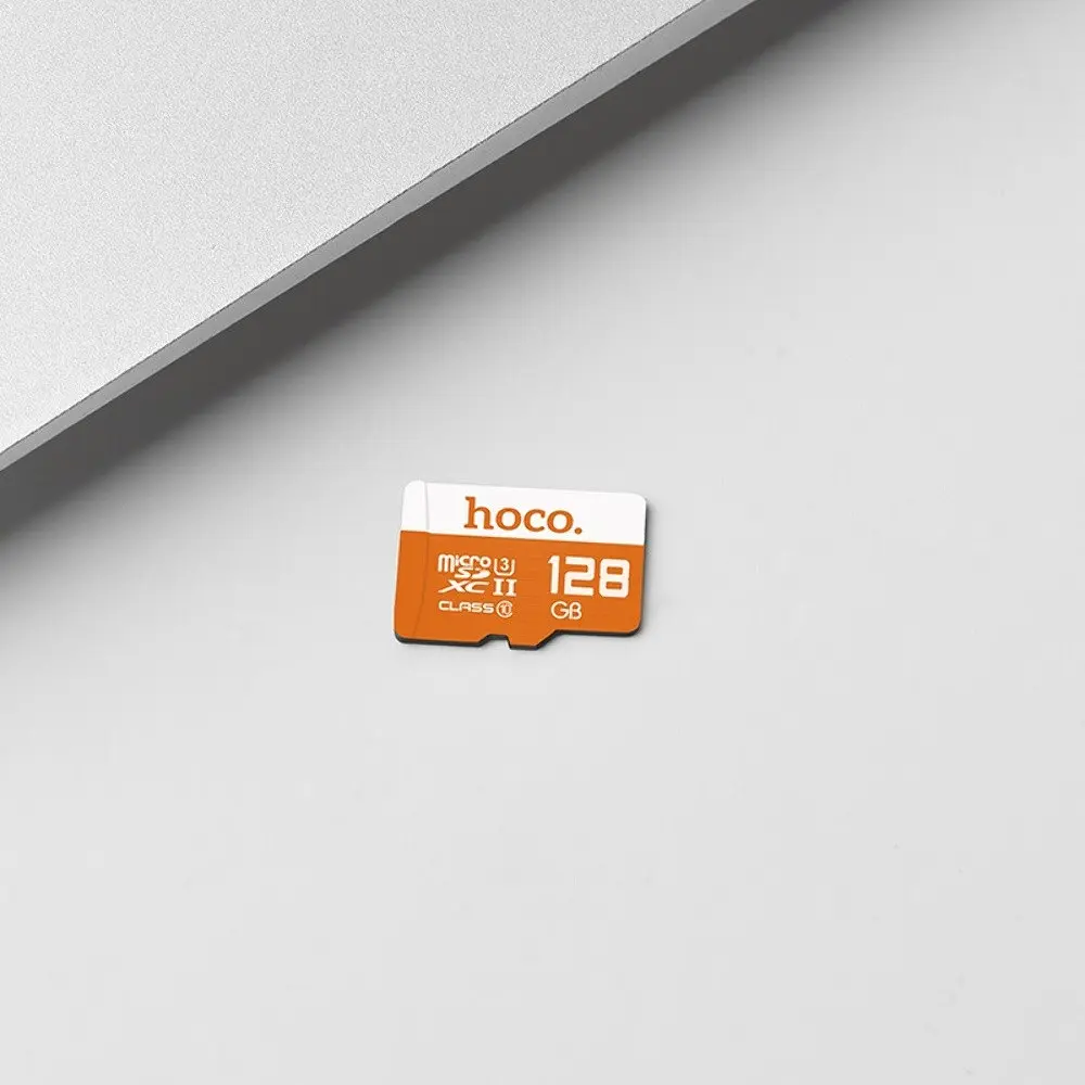 Карта пам'яті Hoco TF 128GB SDXC Class10 U3 USB3.0 high-speed помаранчевий - фото 2