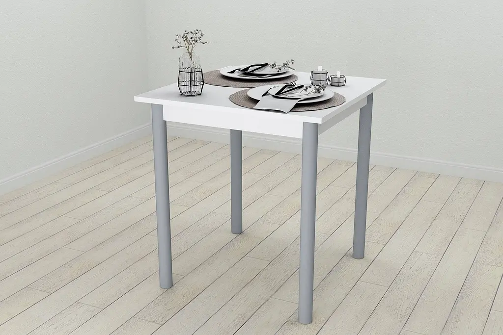 Стіл кухонний Ferrum-decor Агата 75x70x70 Сірий ДСП Біле 16мм (FRD-106242) - фото 4
