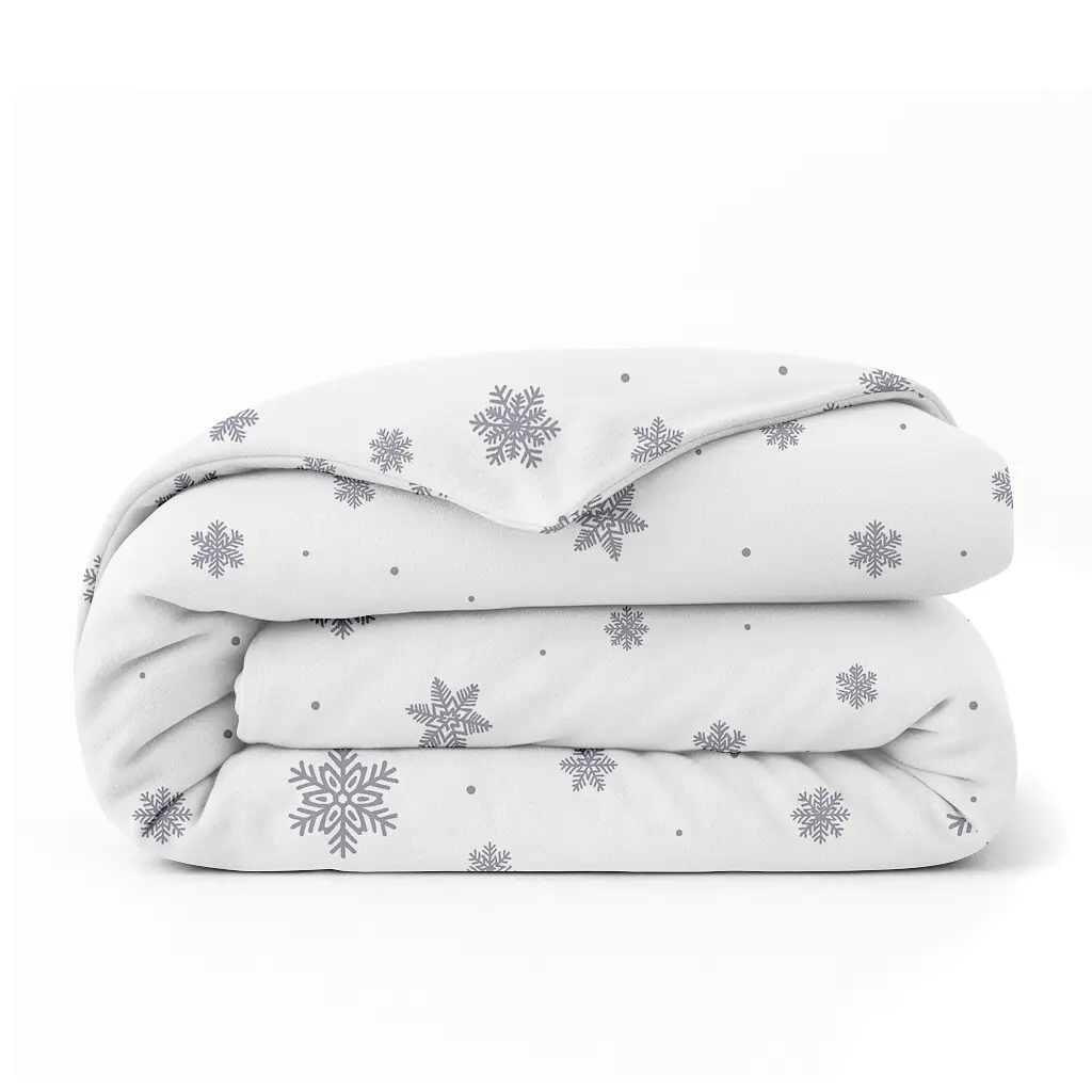 Дитяча постільна білизна фланель в ліжечко SNOWFLAKES SILVER CS6 COSAS (4822052477182) - фото 3