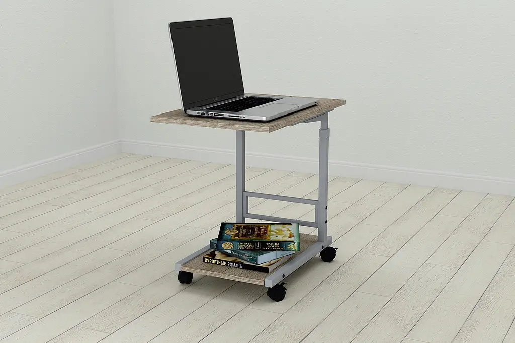 Стол приставной Ferrum-decor Френа 62x40x60 металл Серый ДСП Дуб Сонома Трюфель 16мм (FRD-102523) - фото 4