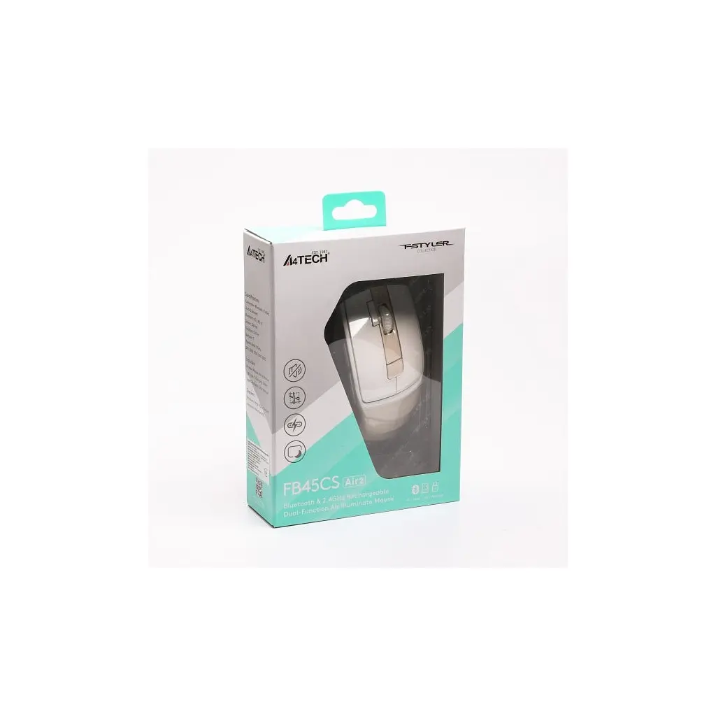 Мышка A4Tech FB45CS Air2 Bluetooth/Wireless Cream Beige (4711421999441) - фото 9