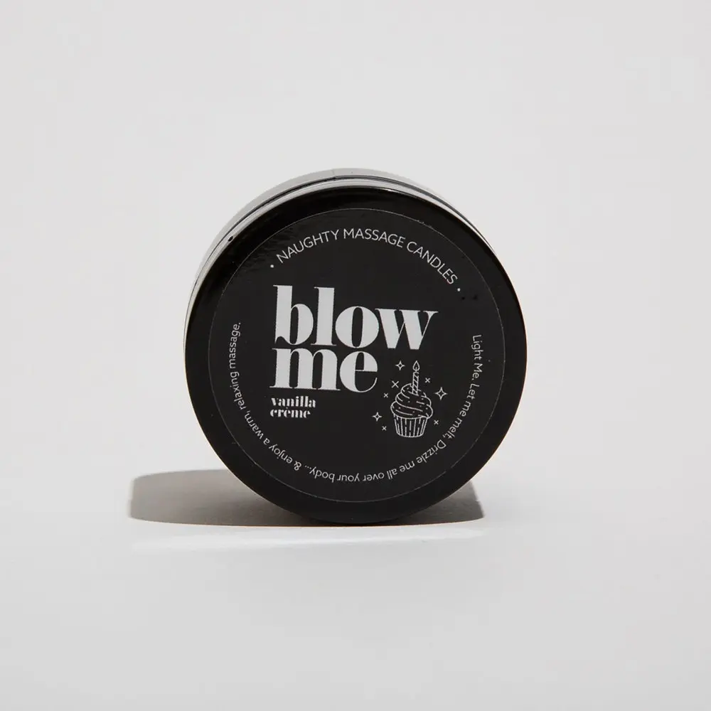 Масажна свічка міні з ароматом ванільного крему Blow me 50g - фото 4