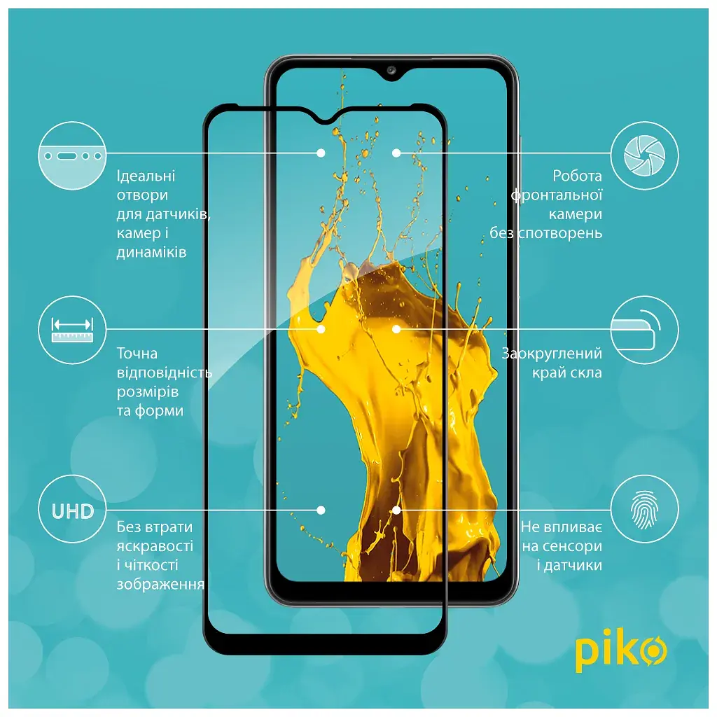 Скло захисне Piko Full Glue Samsung A32 5G Black (1283126549298) - фото 3