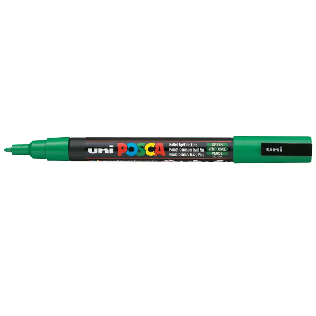 Маркер UNI Posca, 0.9-1.3мм, Зелений (PC-3M.Green)