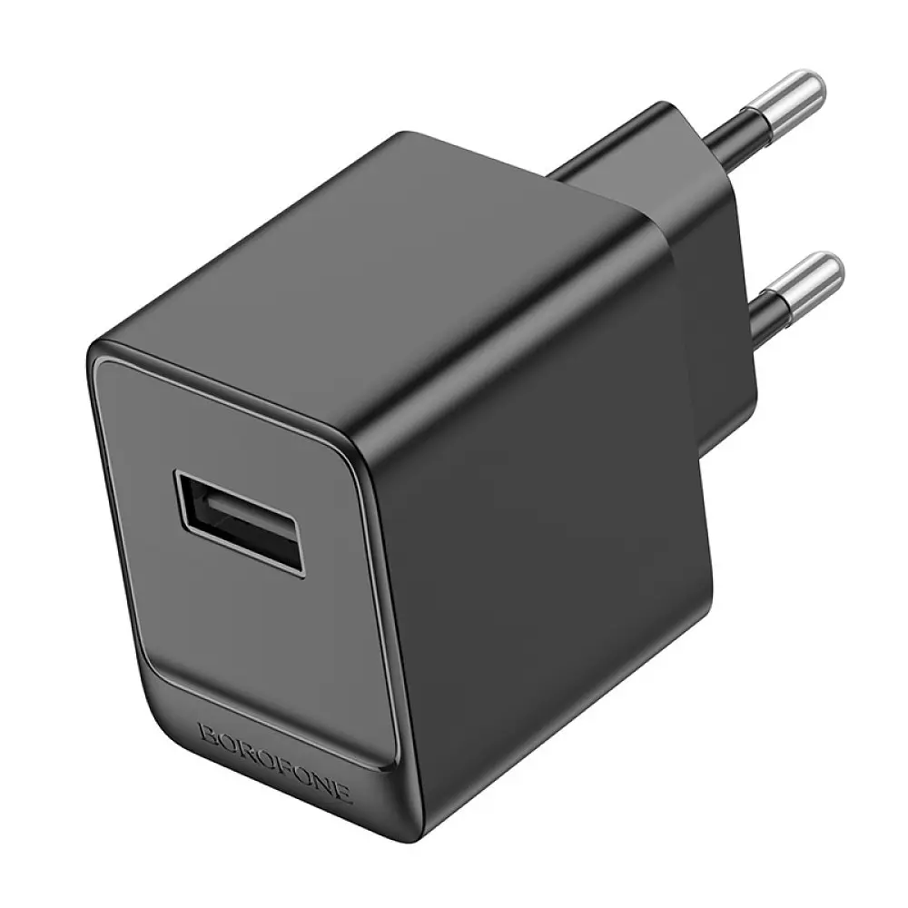 Адаптер зарядный - блок питания Borofone BAS11A 1 выход USB 2.1 амперичерный - фото 2