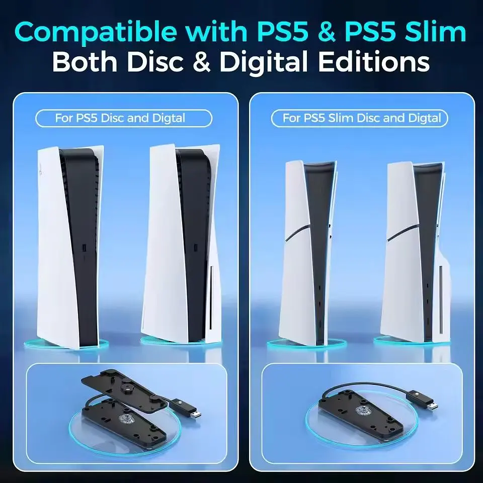 Підставка для консолі IINE L986 RGB для PS5/PS5 Slim [163608] - фото 4